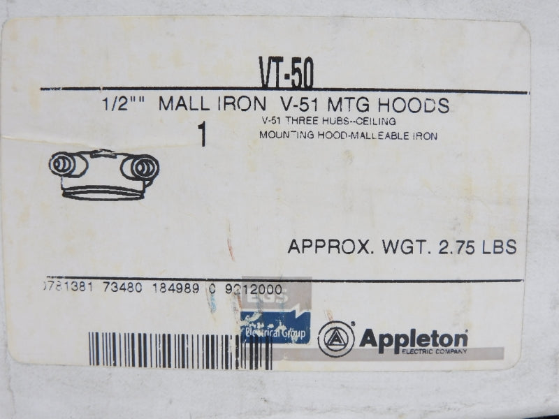APPLETON VT-50 1/2" NSMP