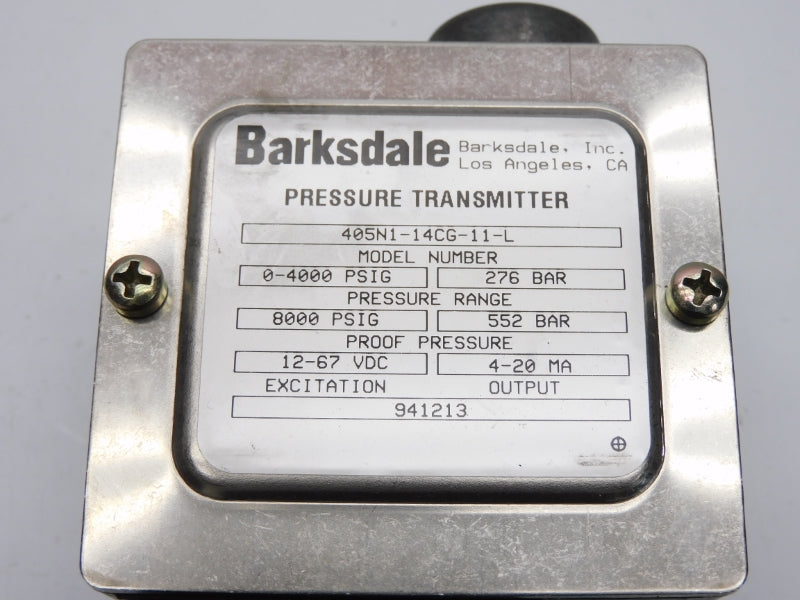 BARKSDALE 405N1-14CG-11-L 12-67VDC 0-4000PSI NSMP