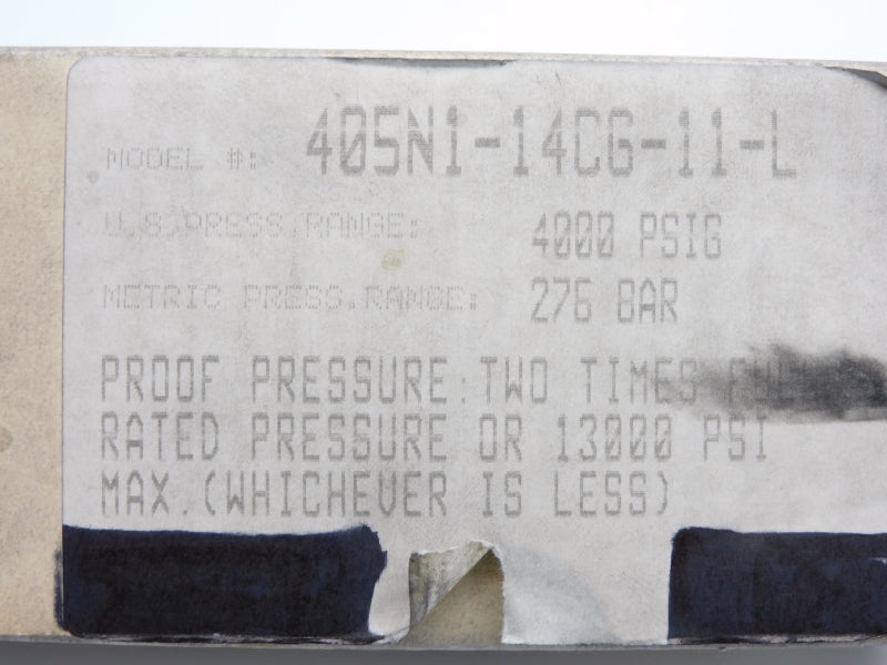 BARKSDALE 405N1-14CG-11-L 12-67VDC 0-4000PSI NSMP