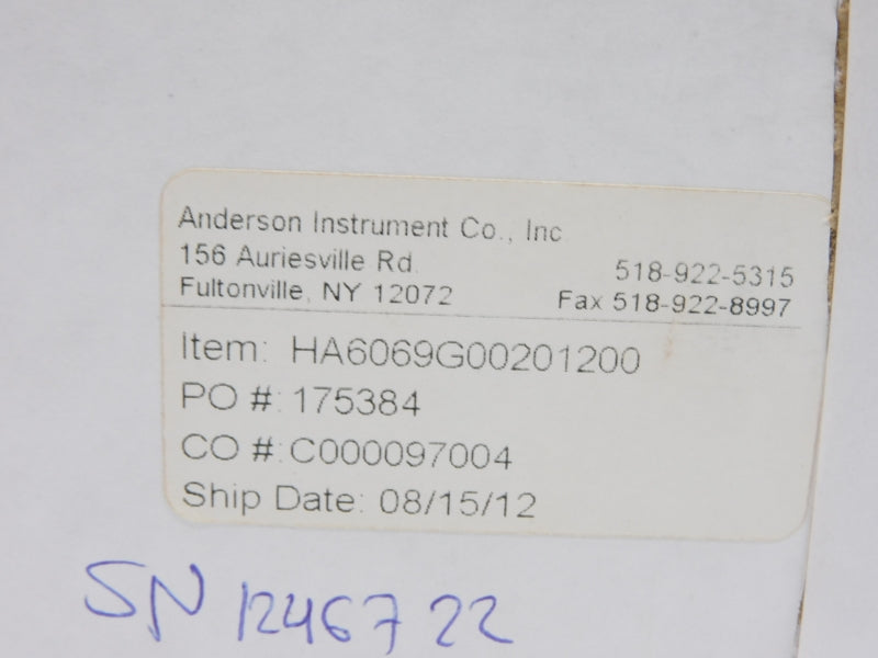 ANDERSON HA6069G00201200 30VDC 0-60PSI NSMP