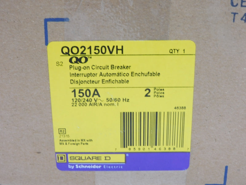 SQUARE D QO2150VH 120/240V 150A NSFS