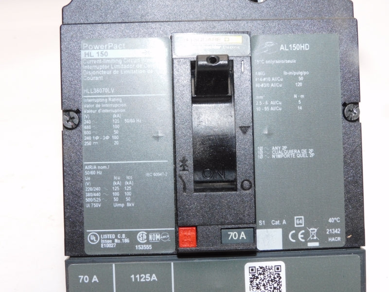 SQUARE D HLL36070LV 600V 70A NSMP