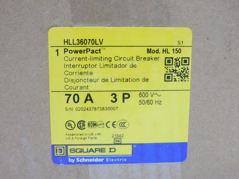 SQUARE D HLL36070LV 600V 70A NSMP