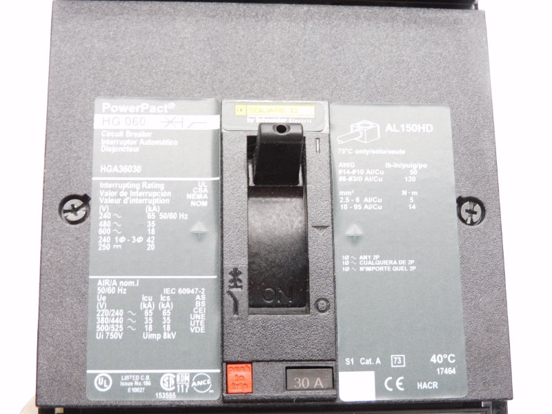 SQUARE D HGA36030 600V 30A NSMP