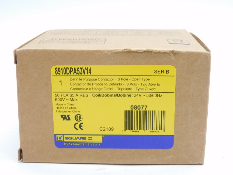SQUARE D 8910DPA53V14 SER. B 24V 65A NSMP
