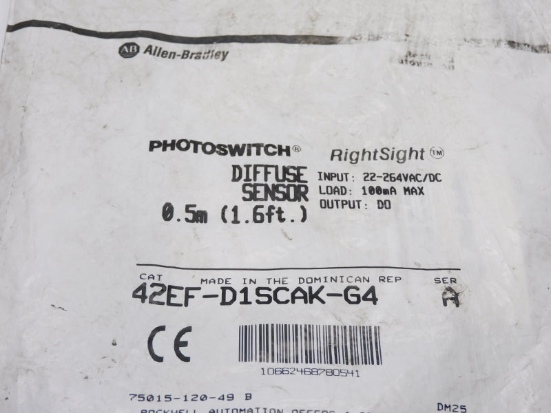 ALLEN BRADLEY 42EF-D1SCAK-G4 SER. A 22-264VAC/DC NSMP