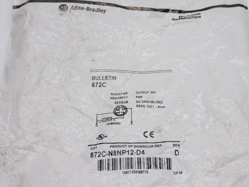 ALLEN BRADLEY 872C-N8NP12-D4 SER. D 10-30VDC NSMP