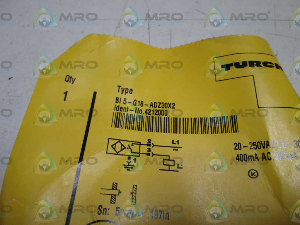 TURCK PROXIMITY SWITCH BI5-G18-ADZ30X2 *NEW NO BOX*