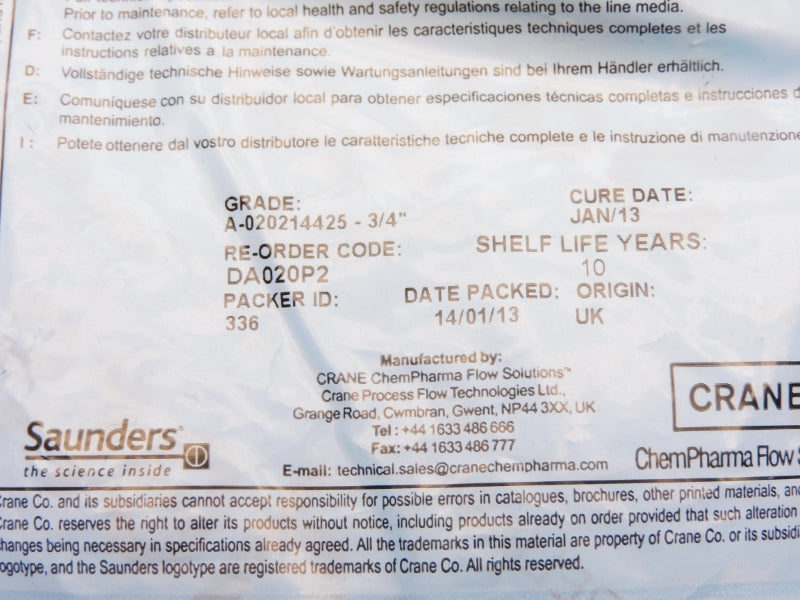 SAUNDERS DA020P2 NSMP
