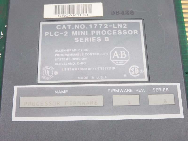 ALLEN BRADLEY 1772-LN2 SER. B F/W 1 UNMP