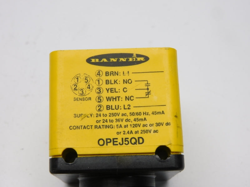 BANNER ENGINEERING OPEJ5QD 250VAC 5A UNMP