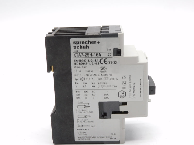 SPRECHER+SCHUH KTA7-25H-16A SER. C 690V 10-16A NSMP