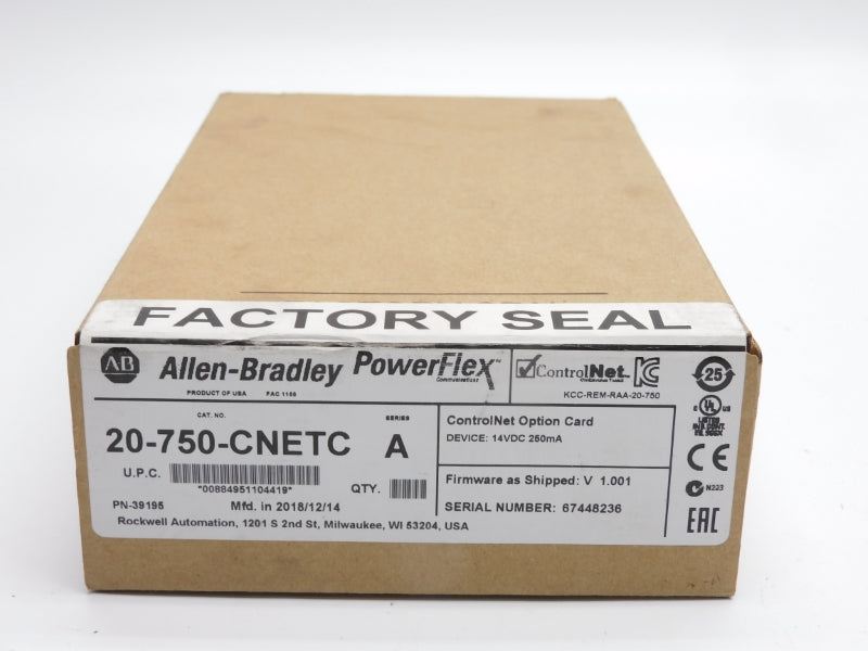 ALLEN BRADLEY 20-750-CNETC SER. A 14VDC F/W V1.001 NSMP