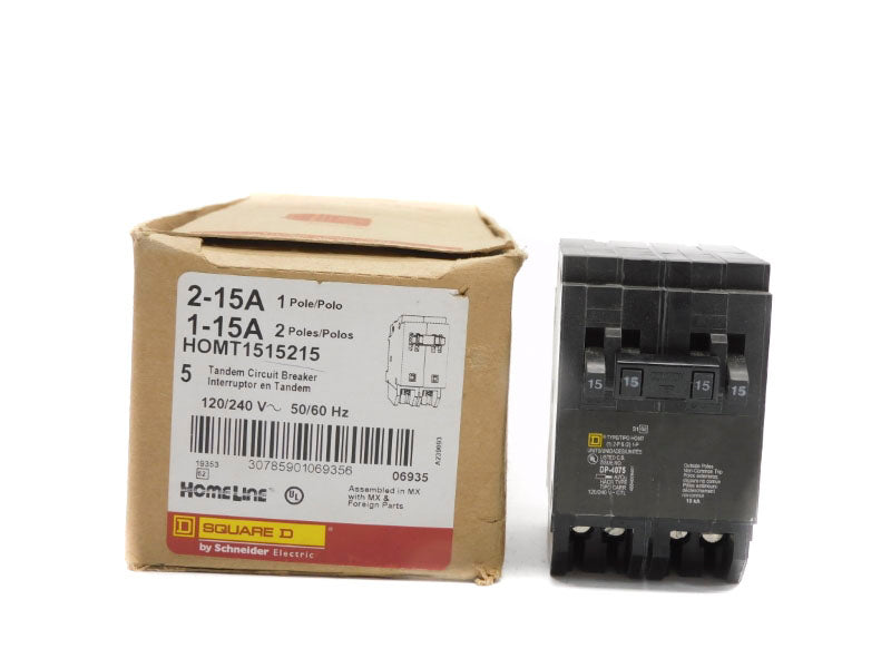 SQUARE D HOMT1515215 120/240V 15-15A (PKG OF 5) NSMP