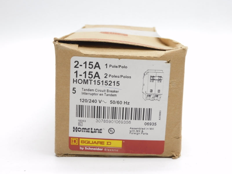 SQUARE D HOMT1515215 120/240V 15-15A (PKG OF 5) NSMP