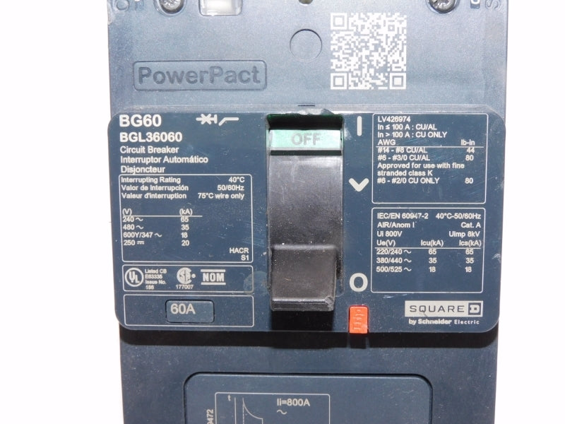 SQUARE D BGL36060 480V 60A NSNP