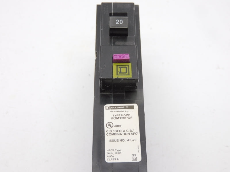 SQUARE D HOM120PDF 120V 20A UNMP