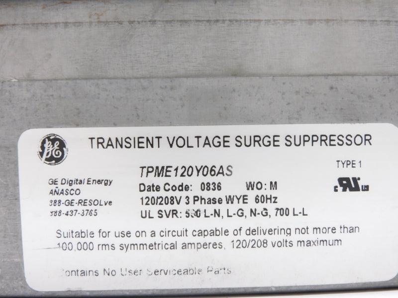 GENERAL ELECTRIC TPME120Y06AS 120/208V UNMP