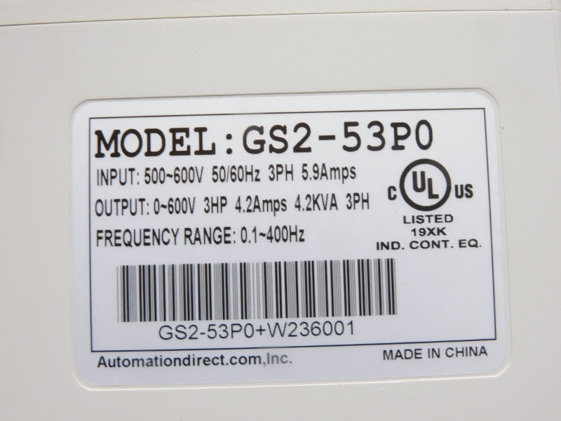 AUTOMATION DIRECT GS2-53P0 575V 5.9A NSMP