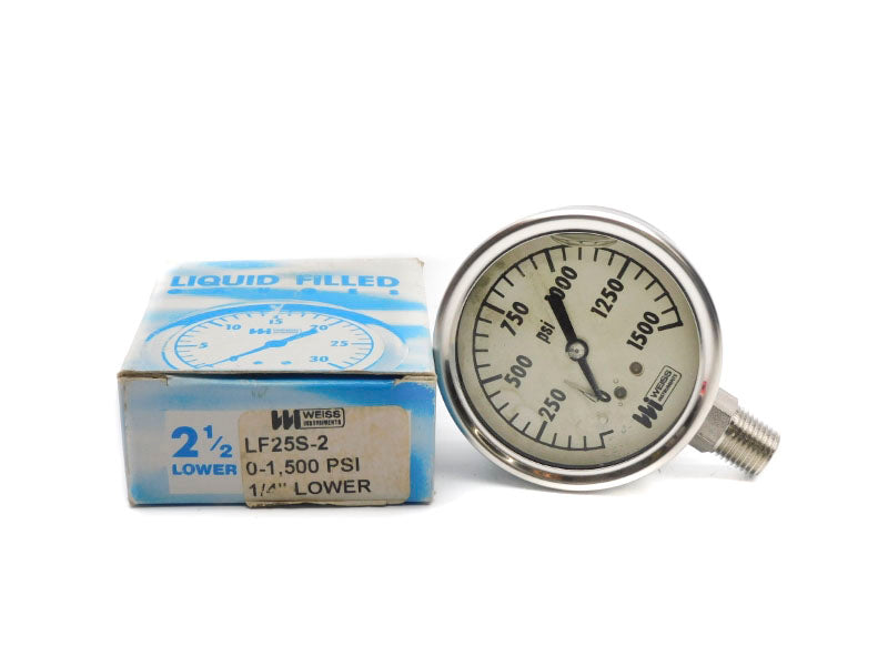 WEISS INSTRUMENTS LF25S-2 0-1500PSI NSMP