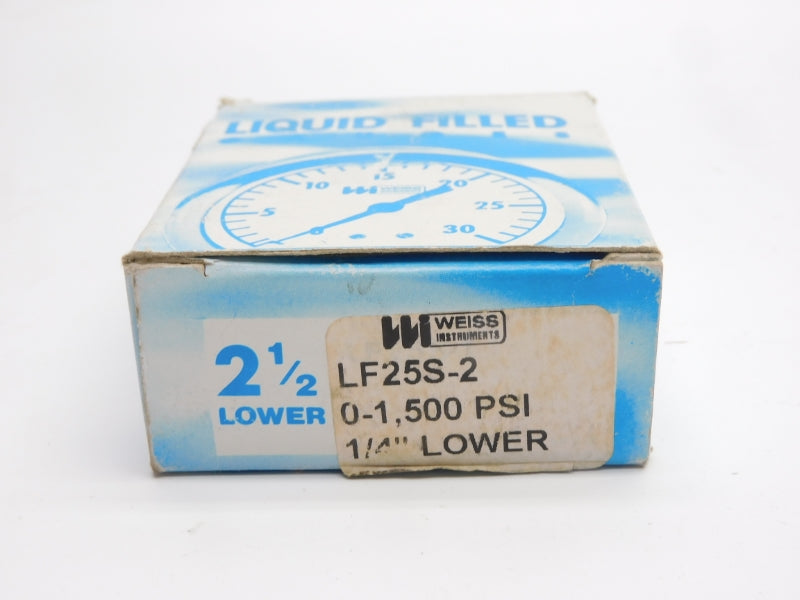 WEISS INSTRUMENTS LF25S-2 0-1500PSI NSMP