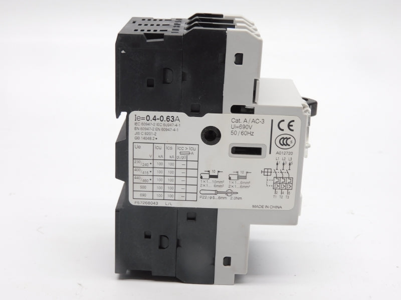 GENERAL ELECTRIC GPS1BSAD 690V 0.4-0.63A NSMP