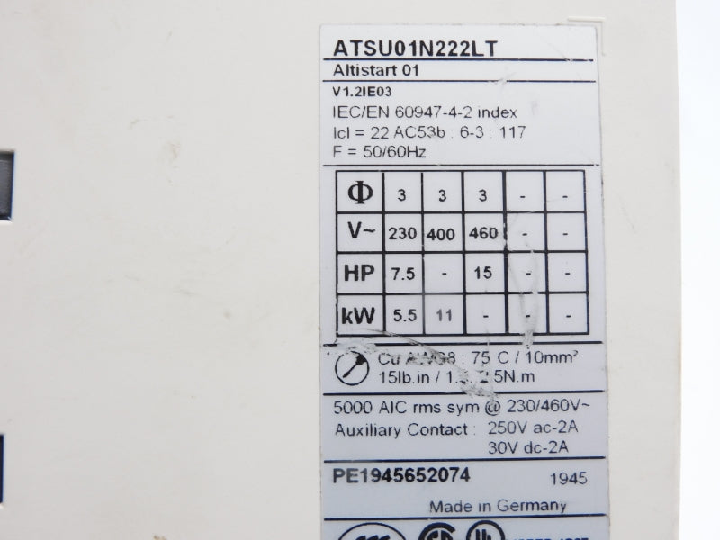 SCHNEIDER ELECTRIC ATSU01N222LT 24V NSNP