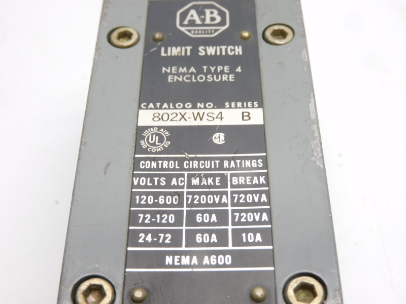 ALLEN BRADLEY 802X-WS4 SER. B 120-600VAC 60A (AS PICTURED) UNMP