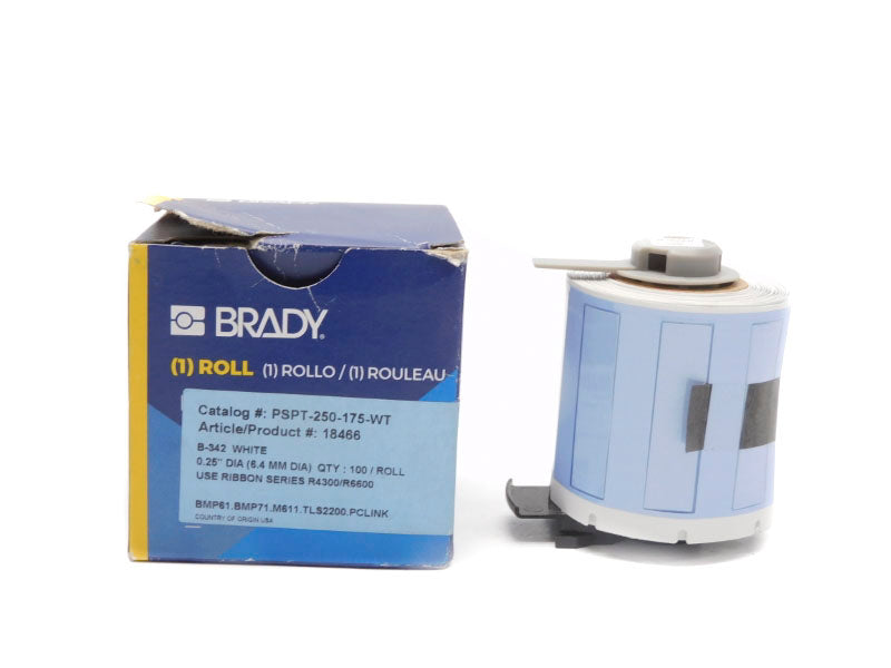 BRADY PSPT-250-175-WT (PKG OF 100) NSMP