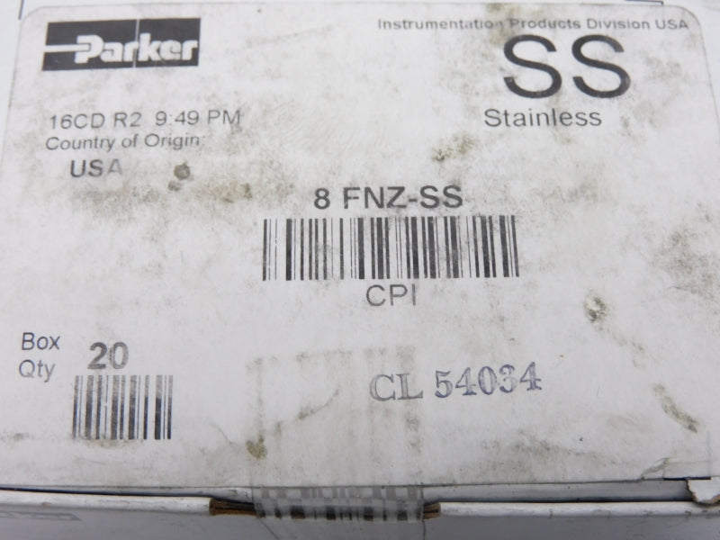 PARKER 8FNZ-SS (PKG OF 20) NSFS