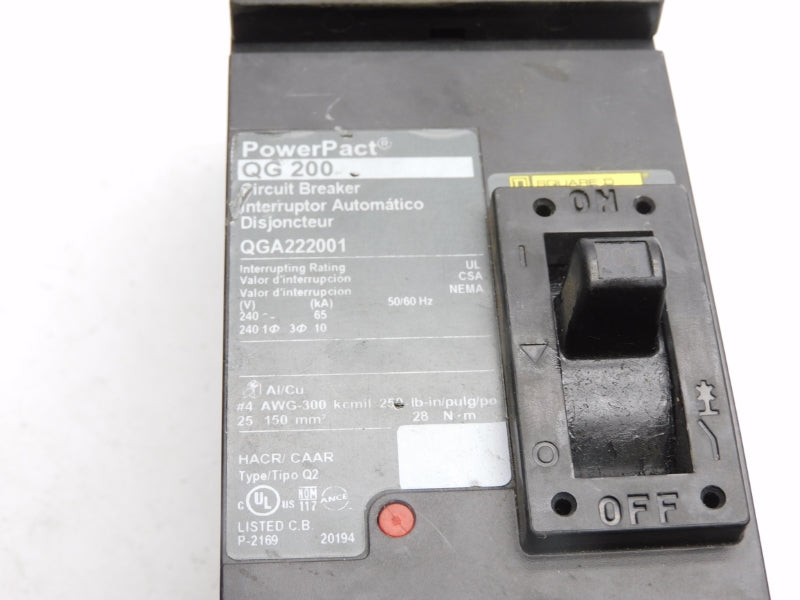 SQUARE D QGA222001 240V 200A (AS PICTURED) NUPI