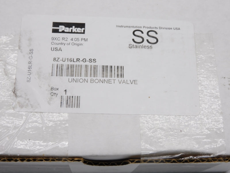 PARKER 8Z-U16LR-G-SS NSFS
