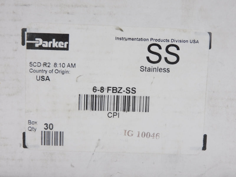 PARKER 6-8FBZ-SS (PKG OF 30) NSFS