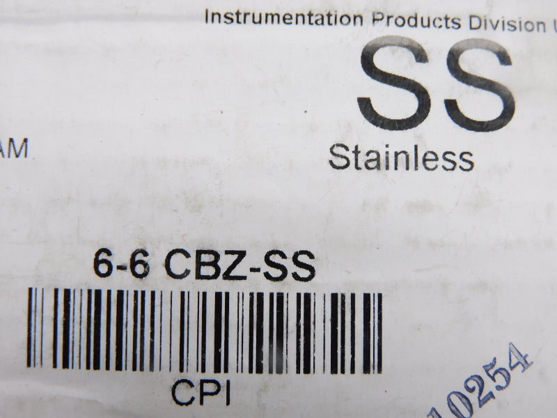 PARKER 6-6CBZ-SS NSNP