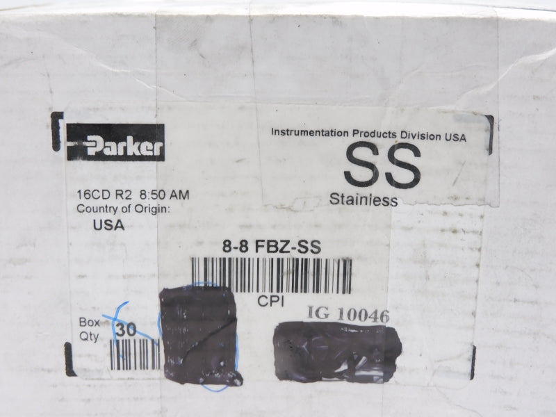 PARKER 8-8FBZ-SS (PKG OF 30) NSMP