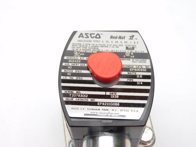 ASCO EF8210G088 24VDC 40PSI 3/4" NSMP