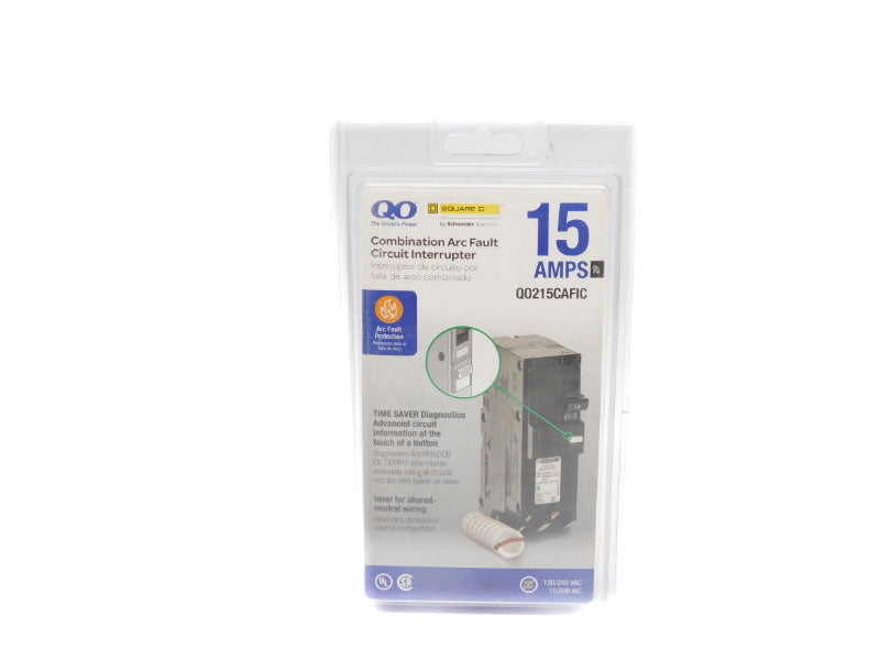SQUARE D QO215CAFIC 120/240VAC 15A NSMP
