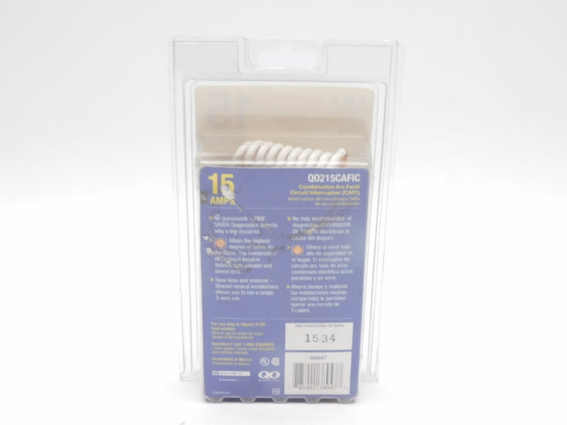 SQUARE D QO215CAFIC 120/240VAC 15A NSMP