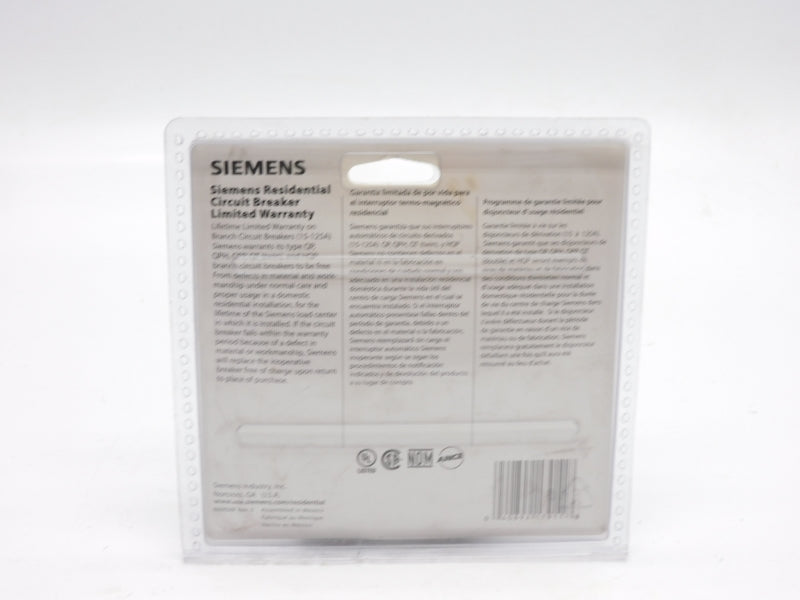 SIEMENS Q2125P 120/240VAC 125A NSMP