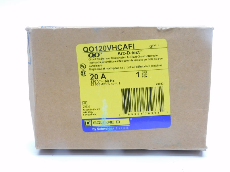 SQUARE D QO120VHCAFI 120V 20A NSMP