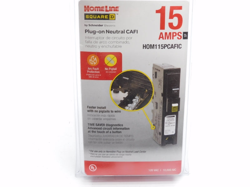 SQUARE D HOM115PCAFIC 120VAC 15A NSMP