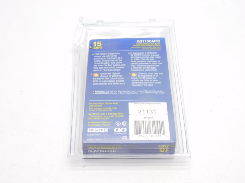 SQUARE D QO115CAFIC 120VAC 15A NSMP