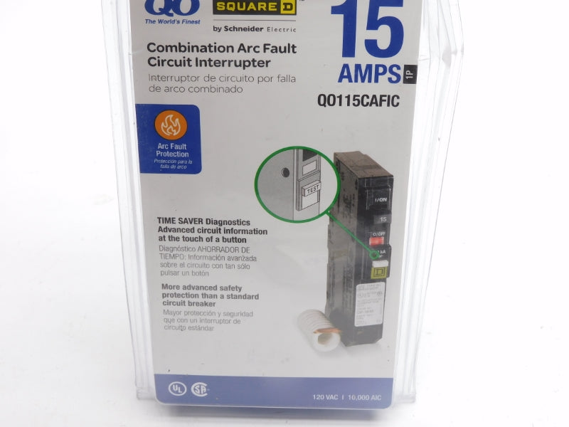 SQUARE D QO115CAFIC 120VAC 15A NSMP