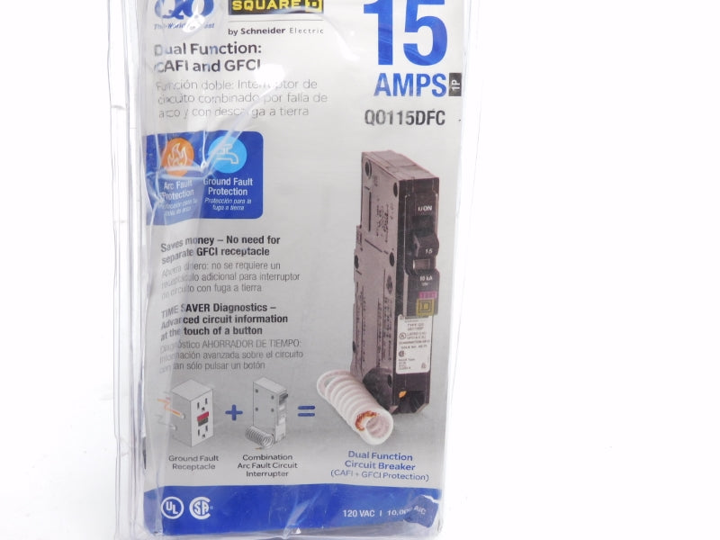SQUARE D QO115DFC 120VAC 15A NSMP
