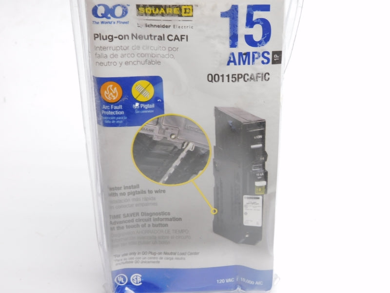 SQUARE D QO115PCAFIC 120VAC 15A NSMP