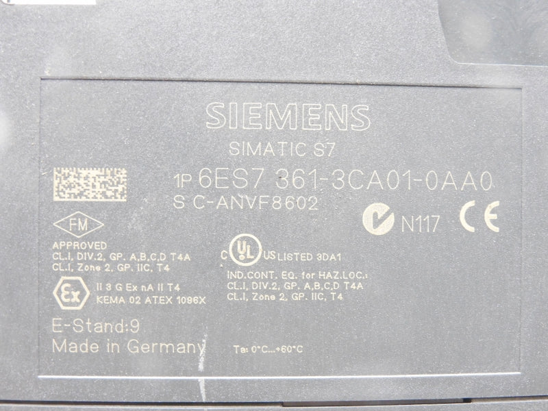 SIEMENS 6ES7361-3CA01-0AA0 24VDC (NO DOOR) NSNP