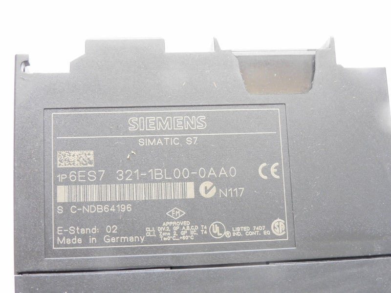 SIEMENS 6ES7321-1BL00-0AA0 24VDC (NO TERMINAL) UNMP