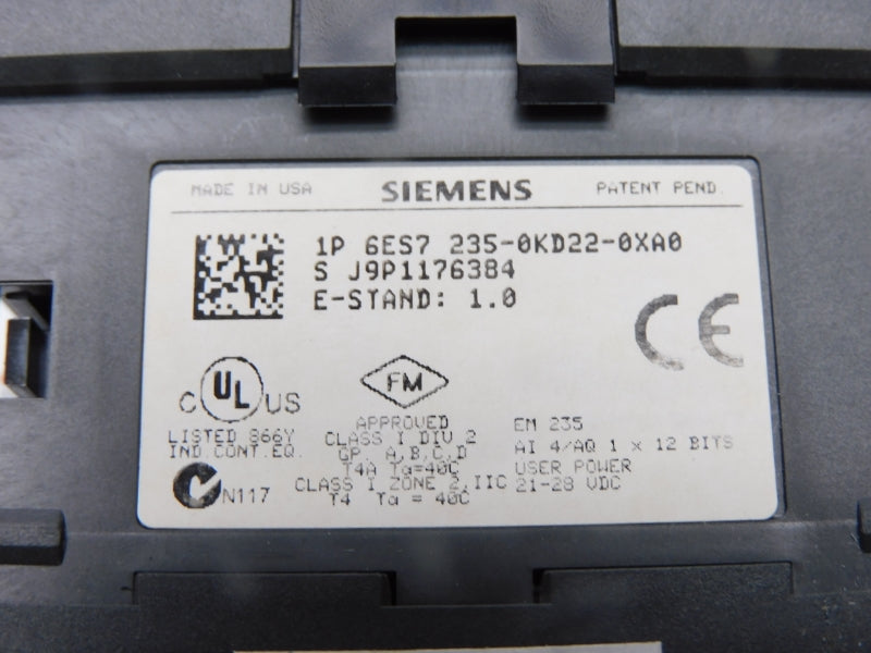 SIEMENS 6ES7235-0KD22-0XA0 21-28VDC NSMP