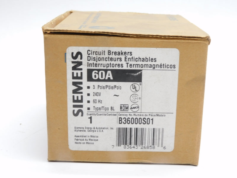 SIEMENS B36000S01 240V 60A NSMP