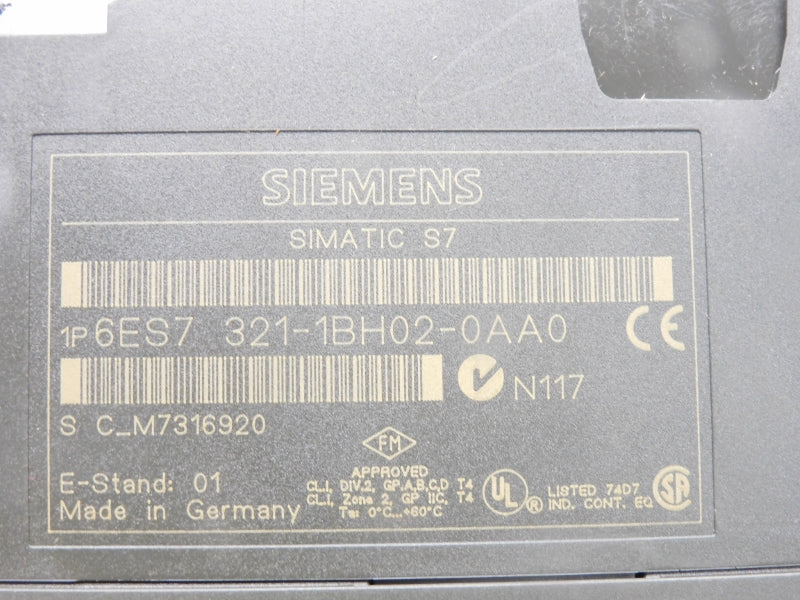 SIEMENS 6ES7321-1BH02-0AA0 24VDC UNMP